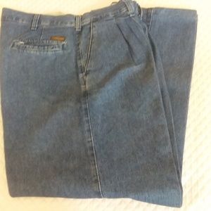 Mens Pleated Jeans